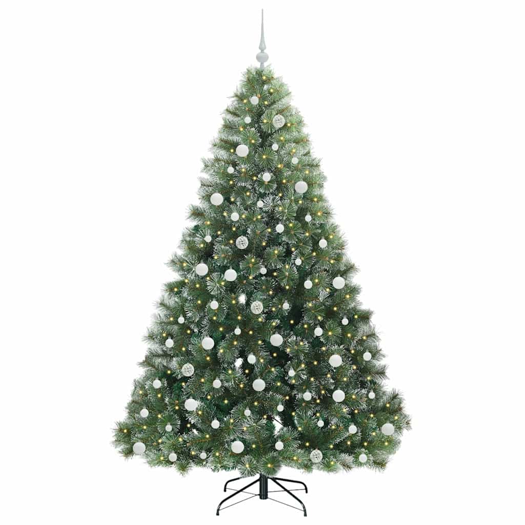 Vidaxl kunstkerstboom met 300 led met standaard groen 210 cm pe en pvc