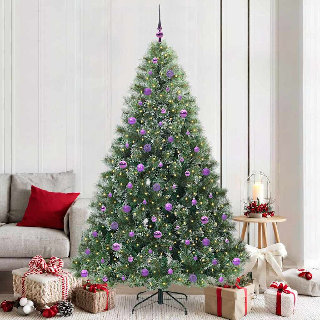 Vidaxl kunstkerstboom met 300 led met standaard groen 210 cm pe en pvc
