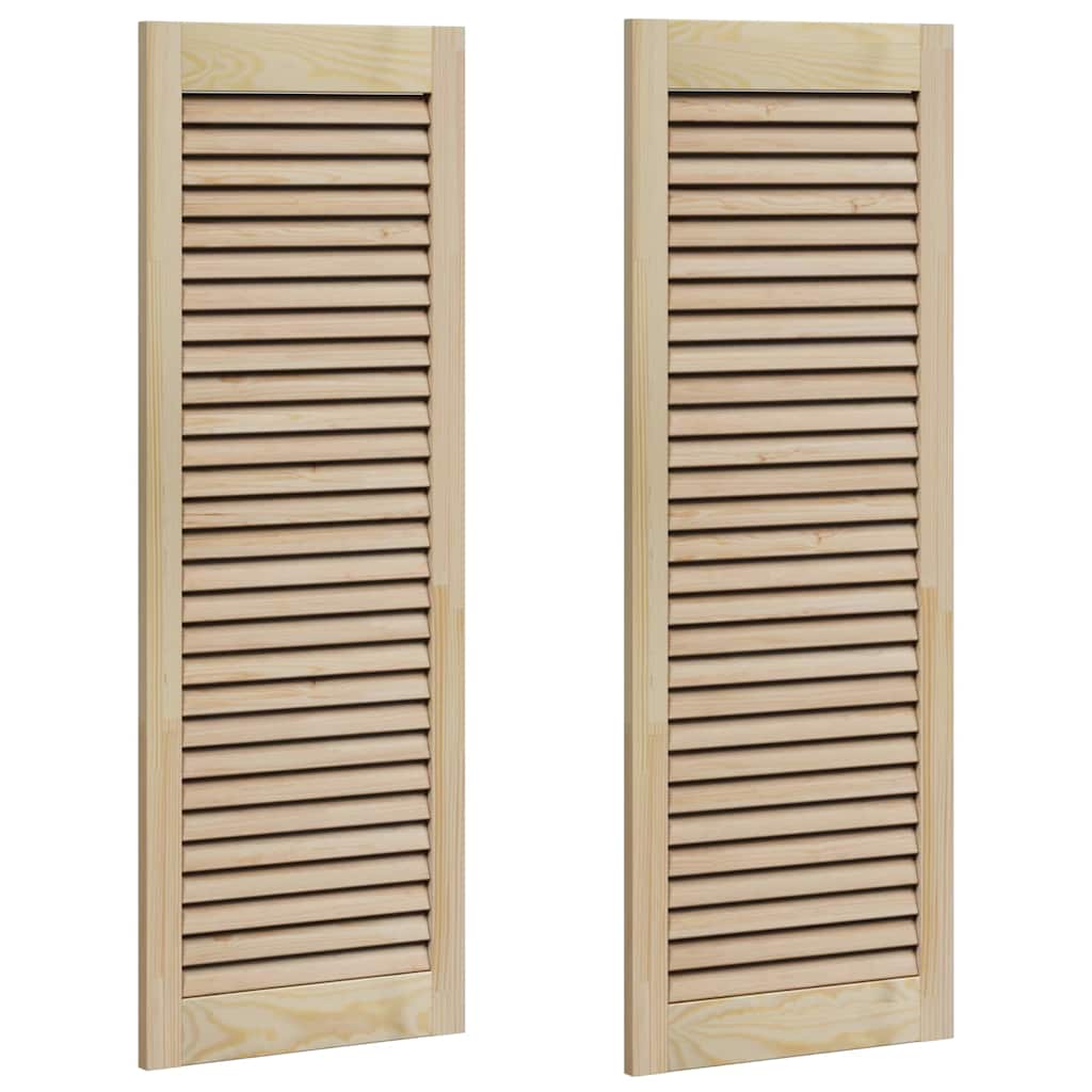 Vidaxl kastdeur 2 pcs naturel 110 x 2,1 x 39,5 cm massief grenenhout