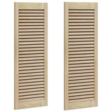 Vidaxl kastdeur 2 pcs naturel 110 x 2,1 x 39,5 cm massief grenenhout
