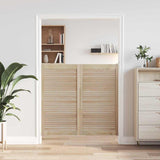 Vidaxl kastdeur 2 pcs naturel 110 x 2,1 x 59,5 cm massief grenenhout