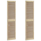 Vidaxl kastdeur 2 pcs naturel 201 x 2,1 x 49,5 cm massief grenenhout