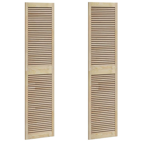 Vidaxl kastdeur 2 pcs naturel 201 x 2,1 x 49,5 cm massief grenenhout