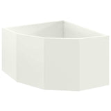Vidaxl hoek plantbak wit 60 x 60 x 35 cm staal