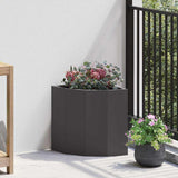 Vidaxl hoek plantbak zwart 30 x 30 x 35 cm staal
