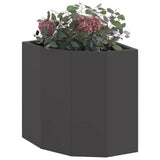 Vidaxl hoek plantbak zwart 30 x 30 x 35 cm staal