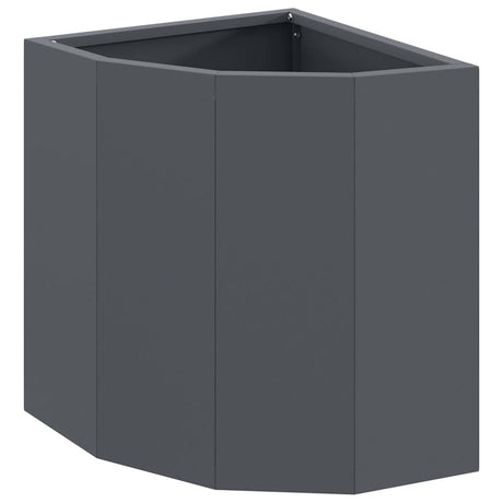 Vidaxl hoek plantbak antraciet 30 x 30 x 35 cm staal