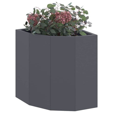 Vidaxl hoek plantbak antraciet 30 x 30 x 35 cm staal