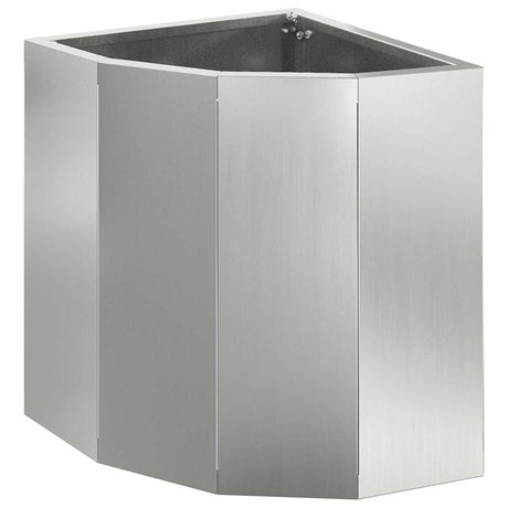 Vidaxl hoek plantbak zilver 30 x 30 x 35 cm gegalvaniseerd staal