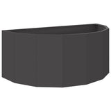 Vidaxl plantenbak zwart 90 x 45 x 35 cm staal