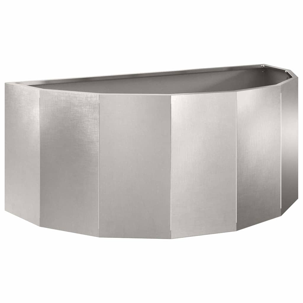 Vidaxl plantenbak zilver 90 x 45 x 35 cm roestvrij staal