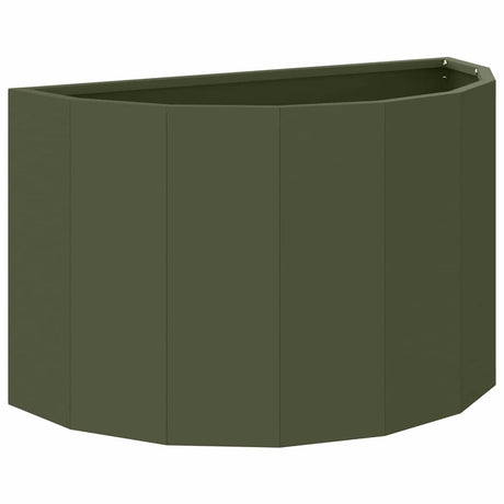 Vidaxl plantenbak olijf groen 60 x 30 x 35 cm staal