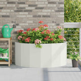 Vidaxl plantenbak wit 120 x 60 x 50 cm staal