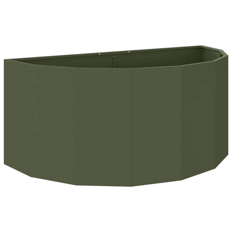 Vidaxl plantenbak olijf groen 120 x 60 x 50 cm staal