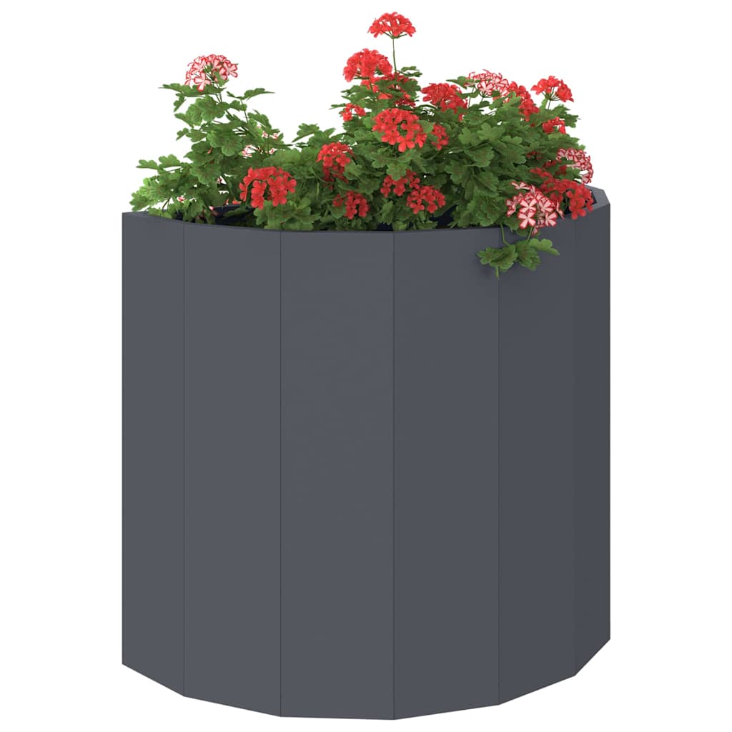 Vidaxl plantenbak antraciet 60 x 30 x 50 cm staal