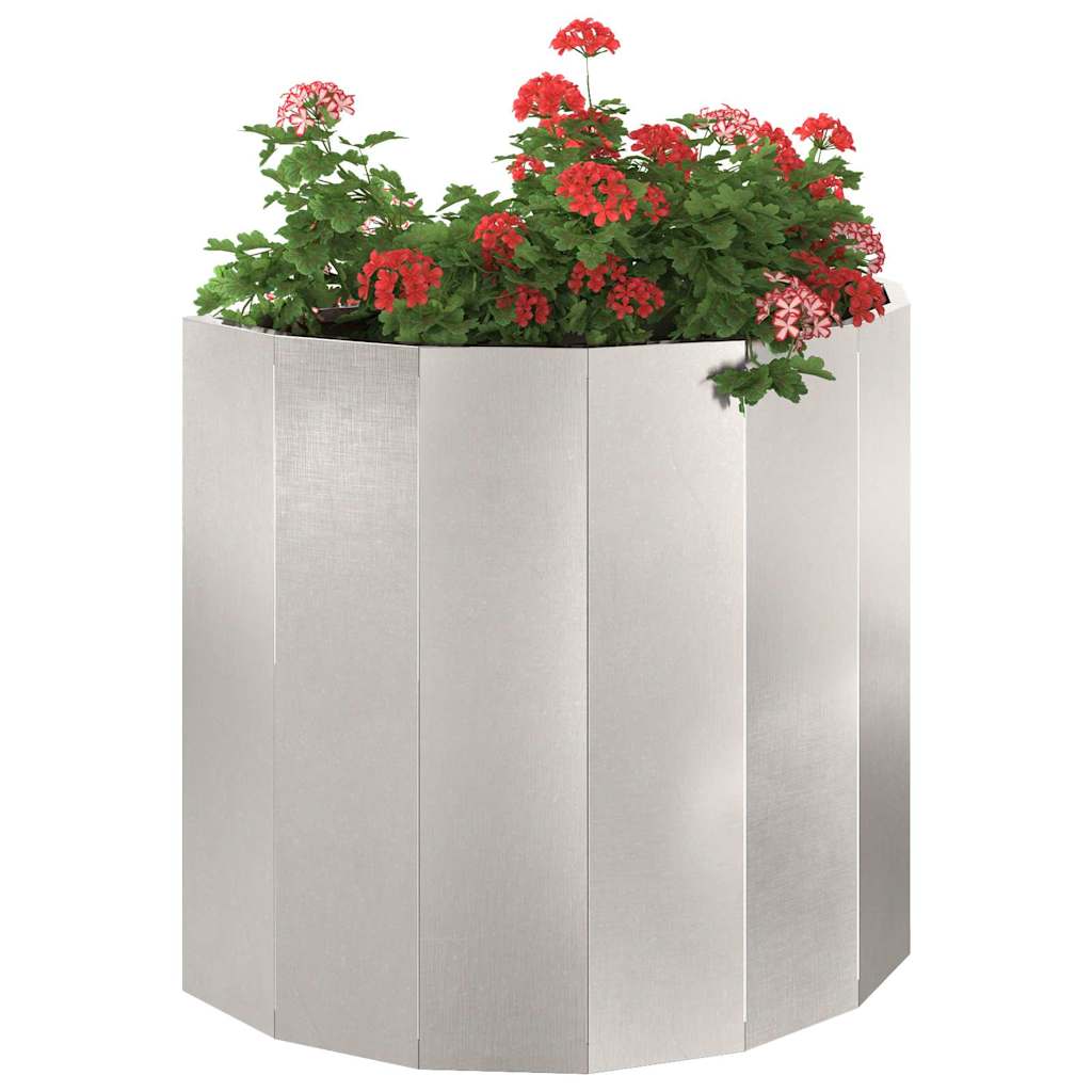 Vidaxl plantenbak zilver 60 x 30 x 50 cm roestvrij staal