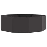 Vidaxl plantenbak zwart 120 x 120 x 35 cm staal