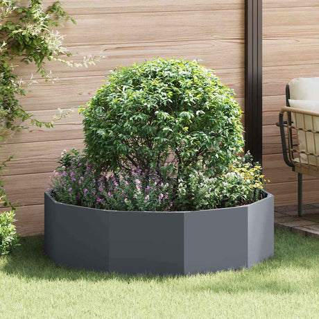 Vidaxl plantenbak antraciet 120 x 120 x 35 cm staal