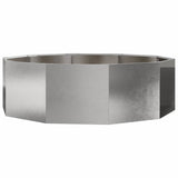 Vidaxl plantenbak zilver 120 x 120 x 35 cm roestvrij staal