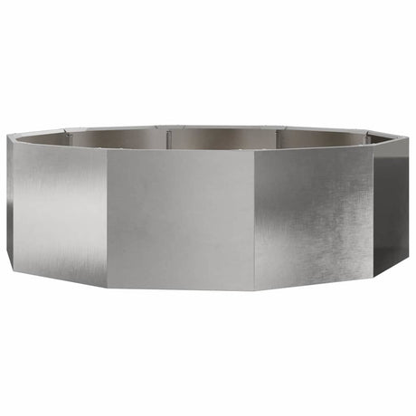 Vidaxl plantenbak zilver 120 x 120 x 35 cm roestvrij staal
