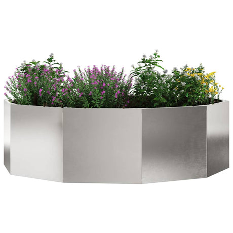 Vidaxl plantenbak zilver 120 x 120 x 35 cm roestvrij staal