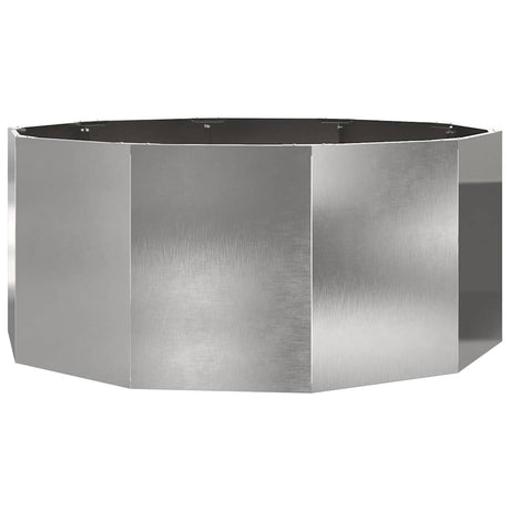 Vidaxl plantenbak zilver 120 x 120 x 50 cm roestvrij staal