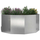 Vidaxl plantenbak zilver 120 x 120 x 50 cm roestvrij staal