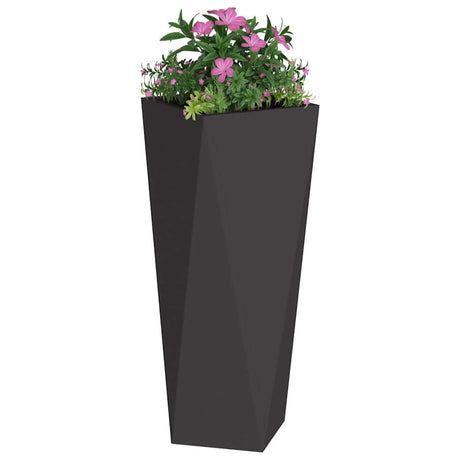 Vidaxl plantenbak 2 pcs zwart 30 x 30 x 75 cm staal