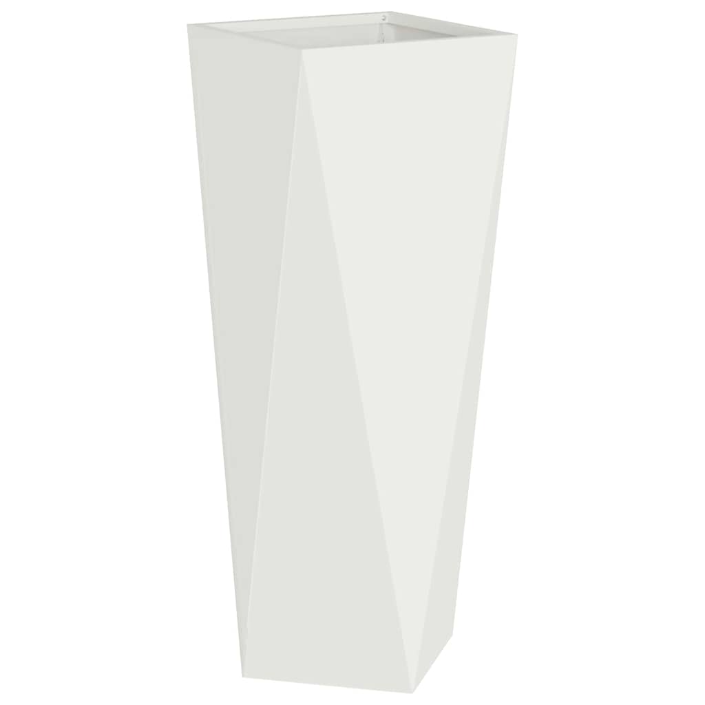 Vidaxl plantenbak wit 30 x 30 x 75 cm staal