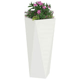 Vidaxl plantenbak 2 pcs wit 30 x 30 x 75 cm staal
