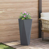 Vidaxl plantenbak antraciet 30 x 30 x 75 cm staal