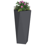 Vidaxl plantenbak antraciet 30 x 30 x 75 cm staal