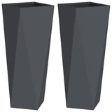 Vidaxl plantenbak 2 pcs antraciet 30 x 30 x 75 cm staal