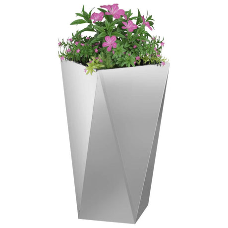 Vidaxl plantenbak zilver 40 x 40 x 75 cm gegalvaniseerd staal