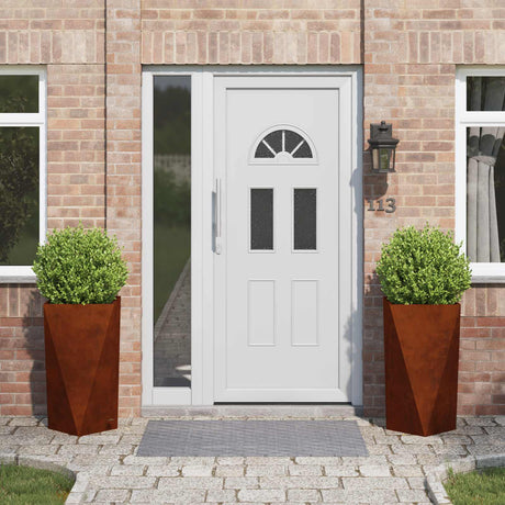 Vidaxl plantenbak 2 pcs roestig 40 x 40 x 75 cm cortenstaal