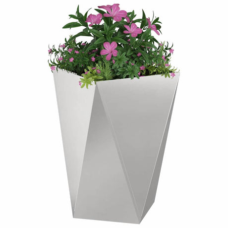 Vidaxl plantenbak zilver 50 x 50 x 75 cm roestvrij staal