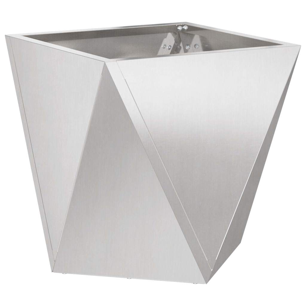 Vidaxl plantenbak zilver 40 x 40 x 40 cm roestvrij staal