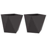Vidaxl plantenbak 2 pcs zwart 50 x 50 x 50 cm staal
