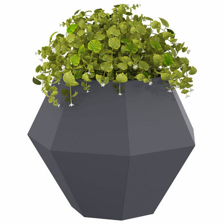 Vidaxl plantenbak 2 pcs antraciet 75 x 75 x 60 cm staal