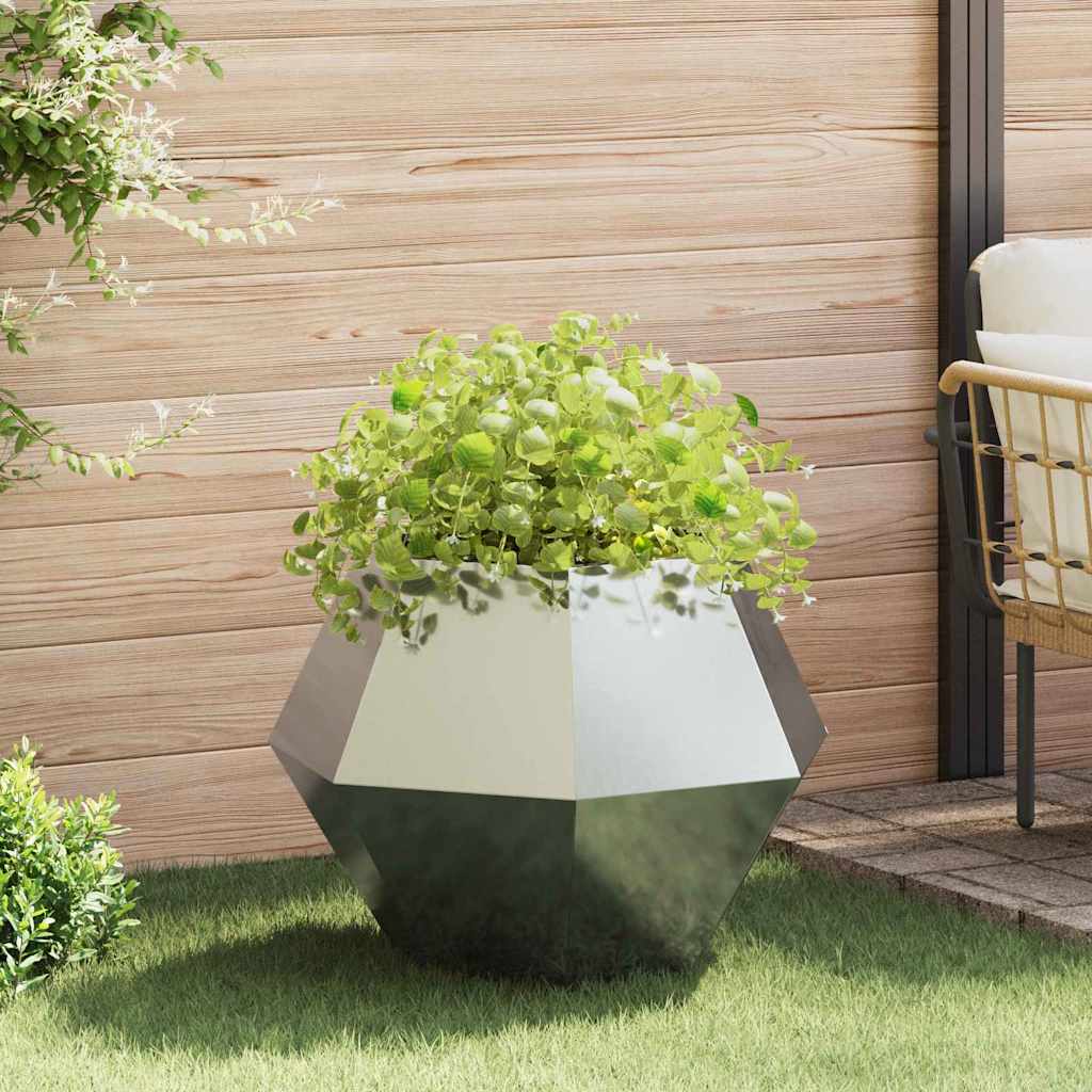 Vidaxl plantenbak zilver 75 x 75 x 60 cm gegalvaniseerd staal