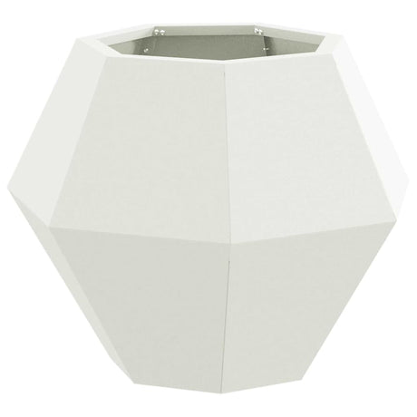 Vidaxl plantenbak wit 50 x 50 x 40 cm staal