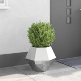 Vidaxl plantenbak zilver 50 x 50 x 40 cm roestvrij staal