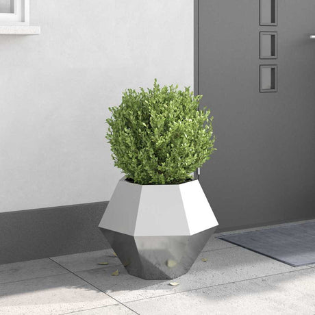 Vidaxl plantenbak zilver 50 x 50 x 40 cm gegalvaniseerd staal