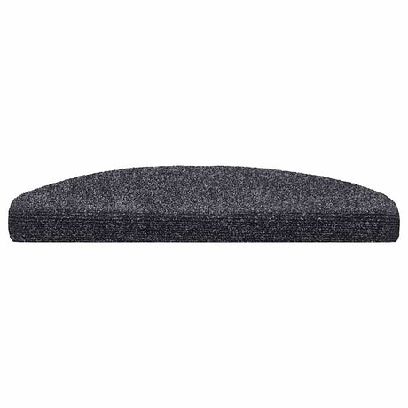 Vidaxl trapmatten zelfklevend 20 stuks 65x21x4 cm donkergrijs halfrond groot