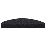 Vidaxl trapmatten zelfklevend 20 stuks 65x21x4 cm zwart halfrond groot