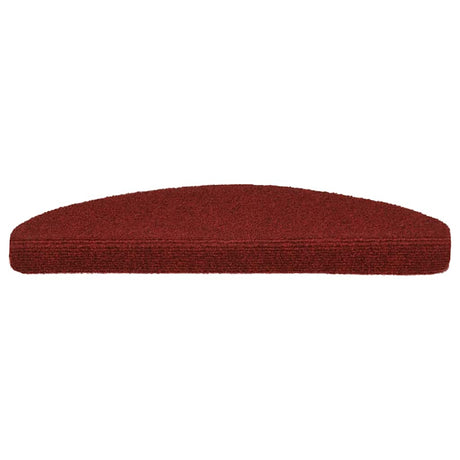 Vidaxl trapmatten zelfklevend 20 stuks 65x21x4 cm bordeaux rood halfrond groot