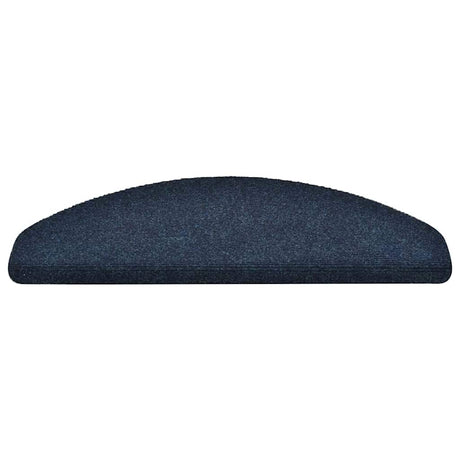 Vidaxl trapmatten zelfklevend 20 stuks 65x21x4 cm marineblauw halfrond groot