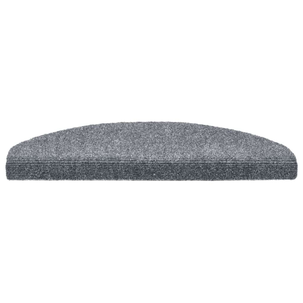 Vidaxl trapmatten zelfklevend 30 stuks 65x21x4 cm lichtgrijs halfrond groot