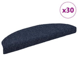 Vidaxl trapmatten zelfklevend 30 stuks 65x21x4 cm blauw halfrond groot