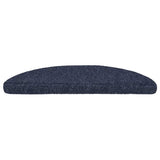 Vidaxl trapmatten zelfklevend 20 stuks 56x17x3 cm blauw halfrond